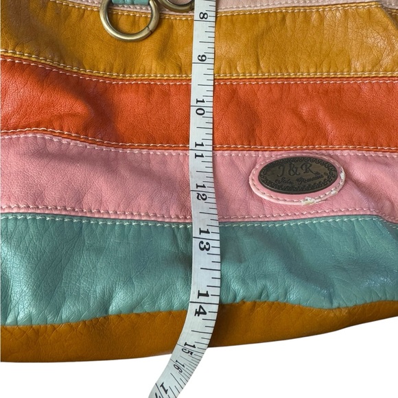 John Romaine Multi-Color Boho Bucket Shoulder Bag - Picture 5 of 12